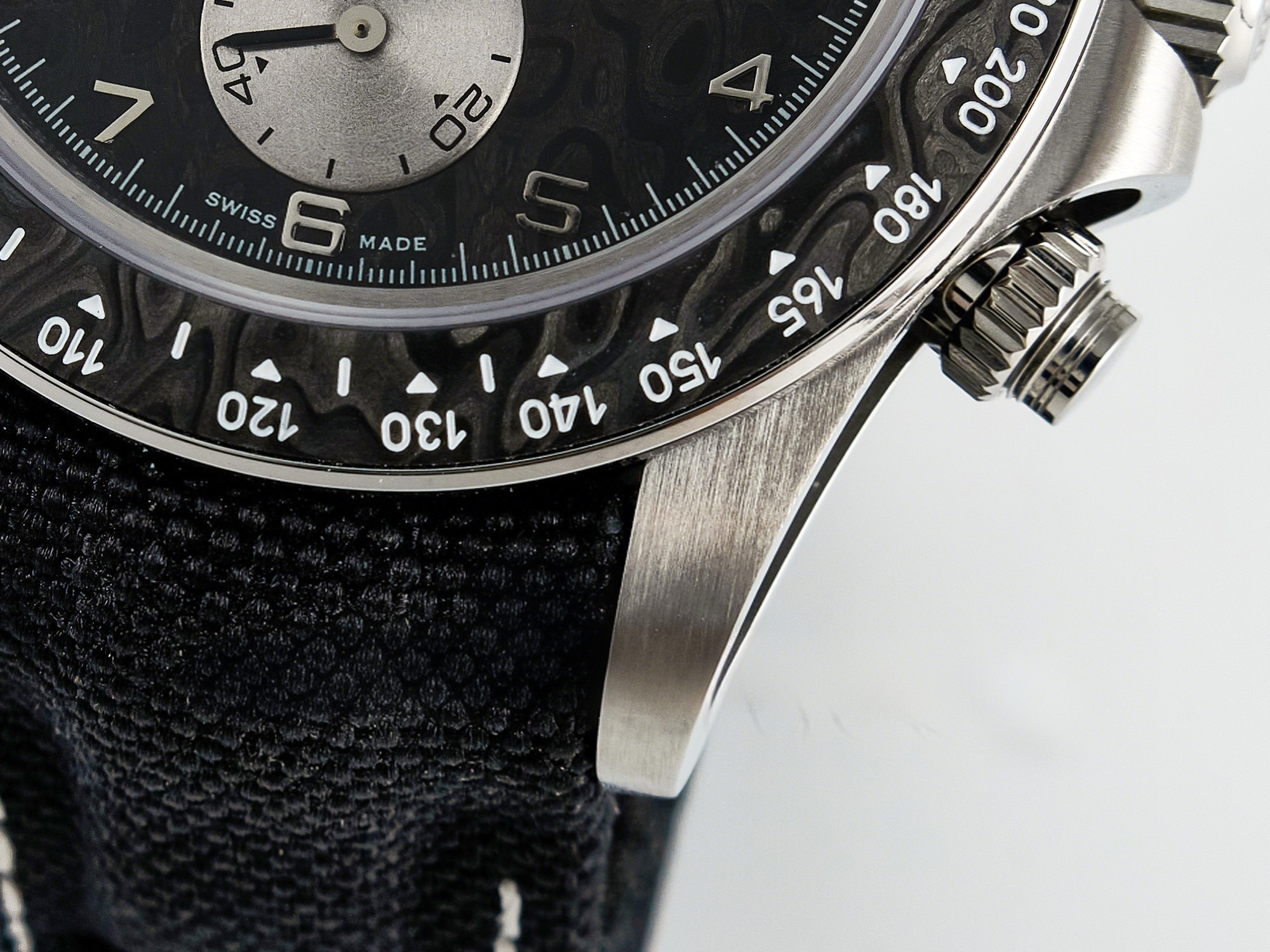 Rolex Daytona EXCEPTIONAL-1 DIWF Best Edition Gray Dial on Black Nylon Strap SH4130-fasswatch