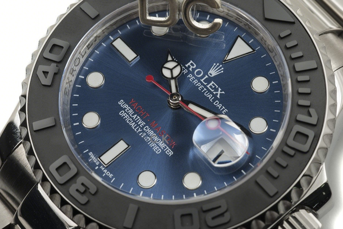 Rolex Yacht-Master 116622 Blue Dial with Black Bezel-fasswatch