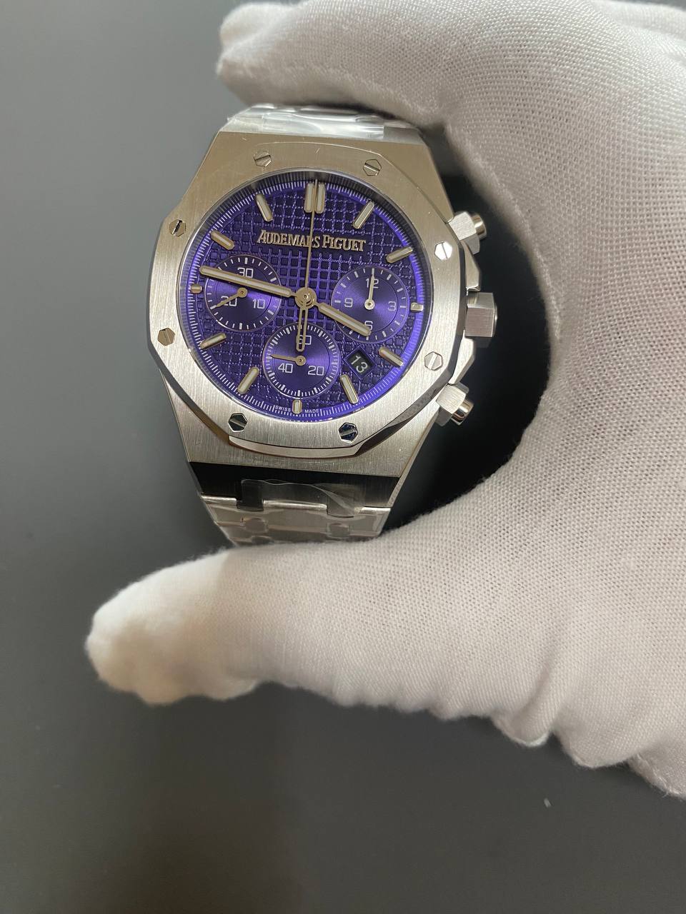 Audemars Piguet Royal Oak Chrono 26240 SS APSF 11 Best Edition Purple Dial on SS Bracelet SA4401 Super Clone-fasswatch