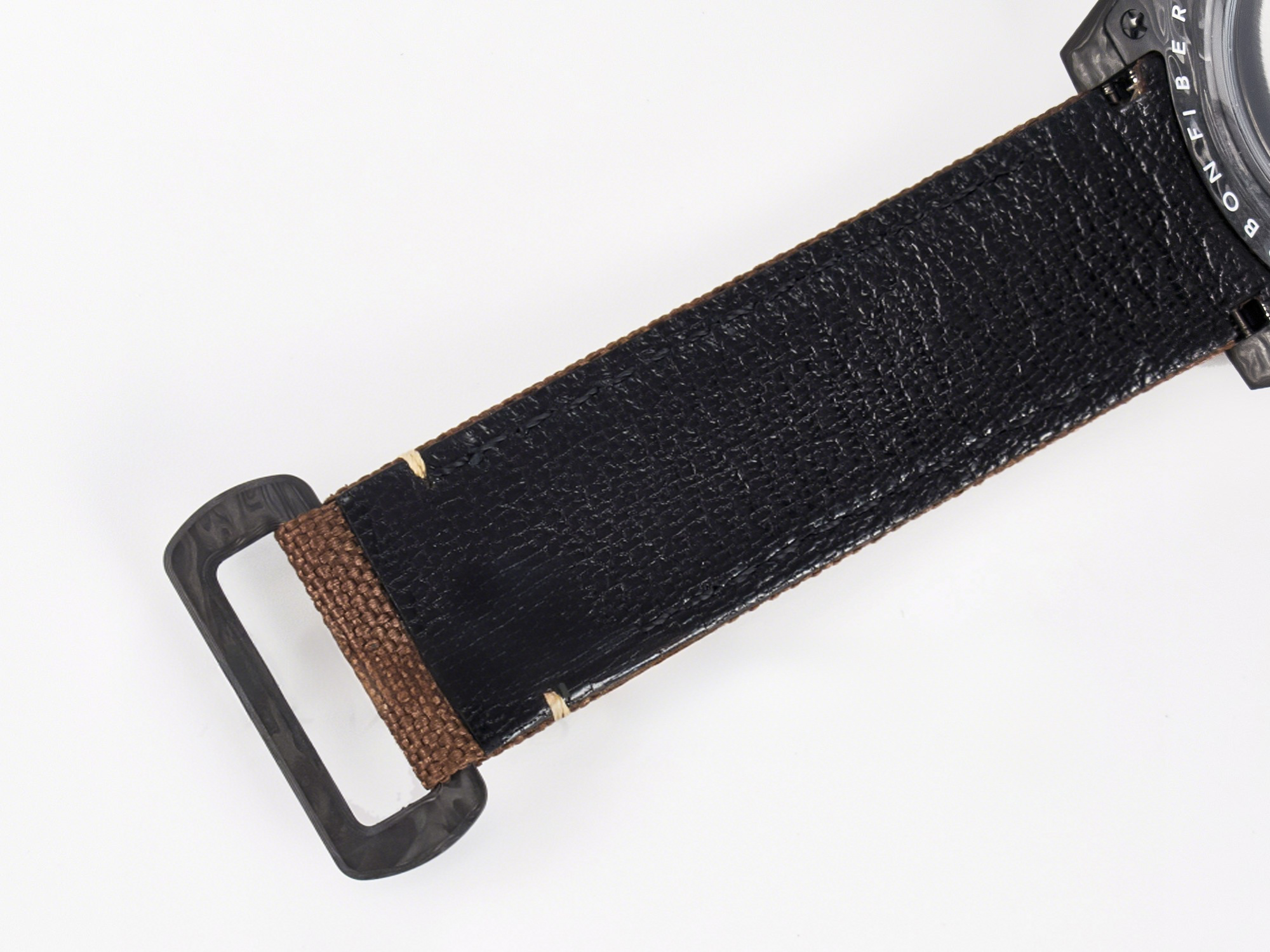 Rolex GMT Carbon DIWF Best Edition Yellow Roman Dial on Brown Nylon Strap SA3285 CHS V2-fasswatch