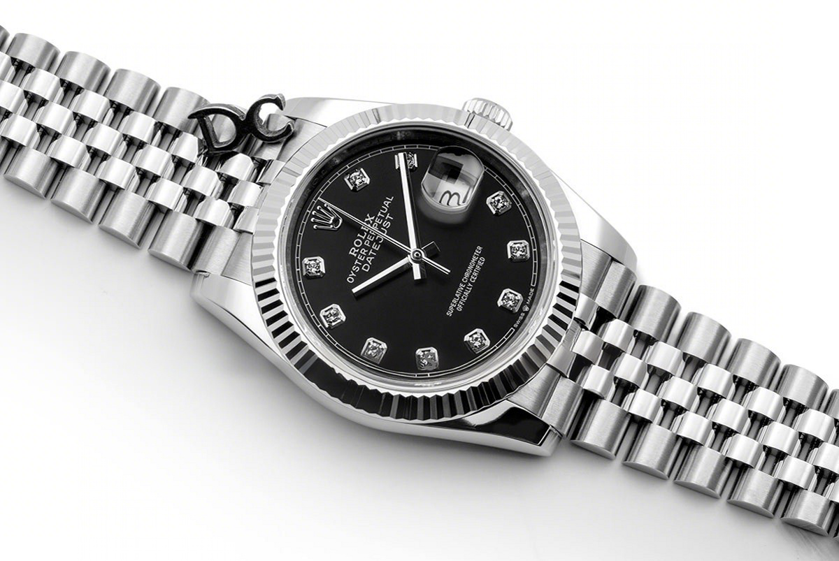 Rolex Datejust 36 116234 Black Dial with Diamond Markers-fasswatch