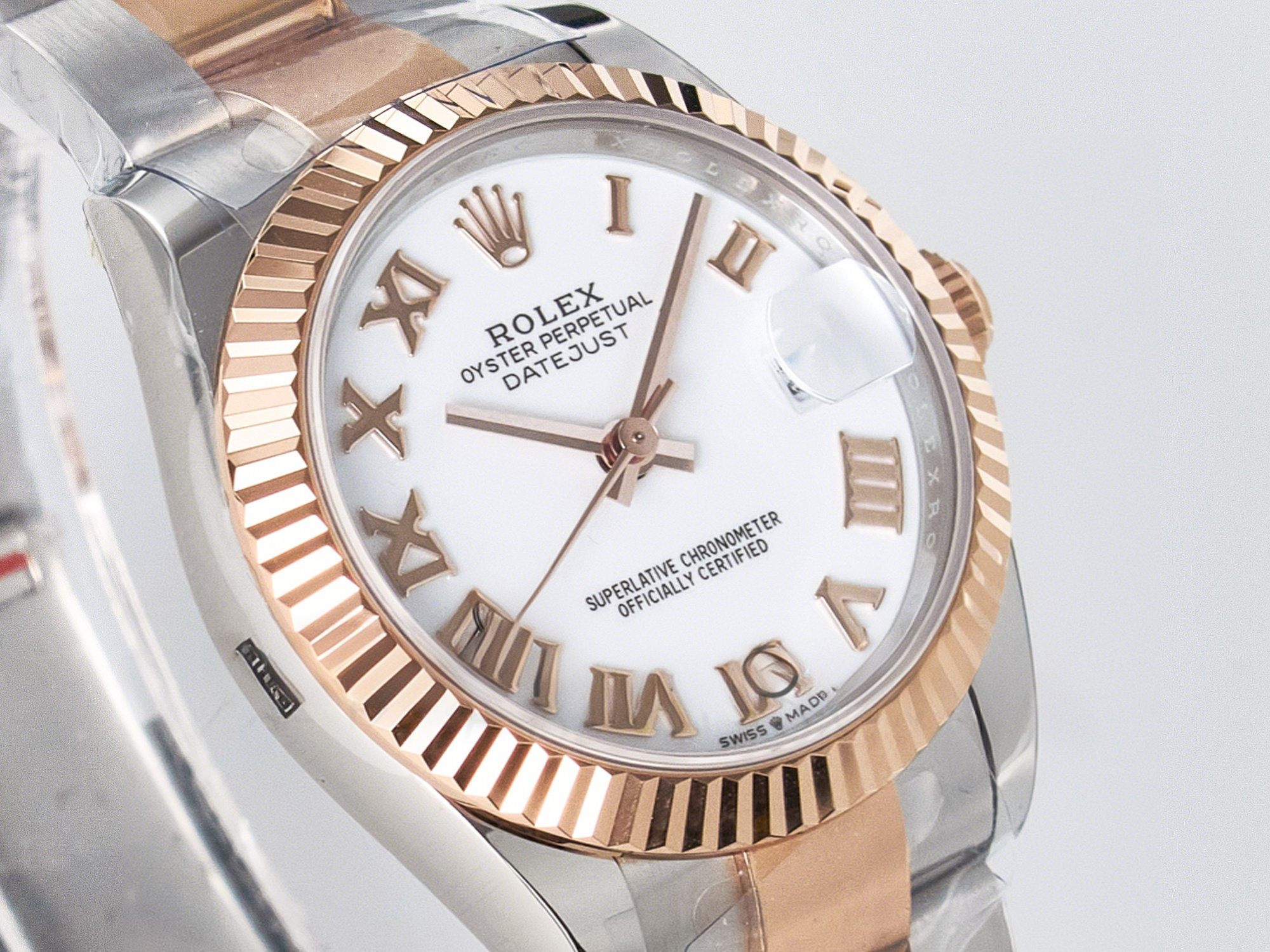Rolex DateJust 31 278271 ARF 1:1 Best Edition 904L Steel White Roman Dial on SS/RG Oyster Bracelet ETA 2688-fasswatch