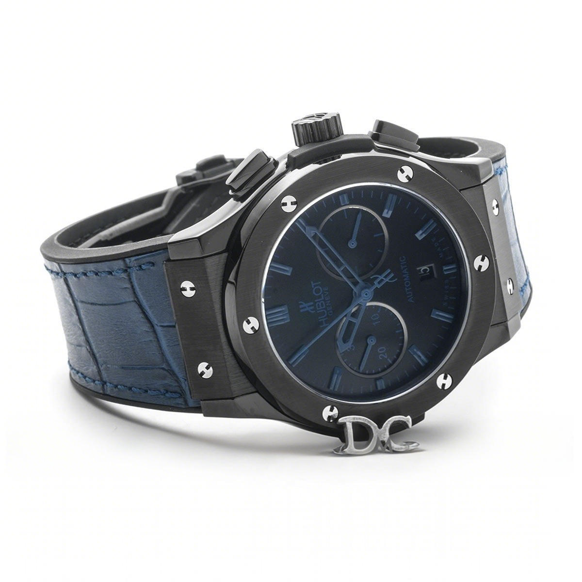 Hublot Classic Fusion Chronograph Blue Dial with Blue Marker in PVD-fasswatch