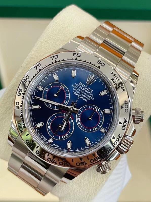 Rolex Daytona 116509 Blue Dial in White Gold-fasswatch