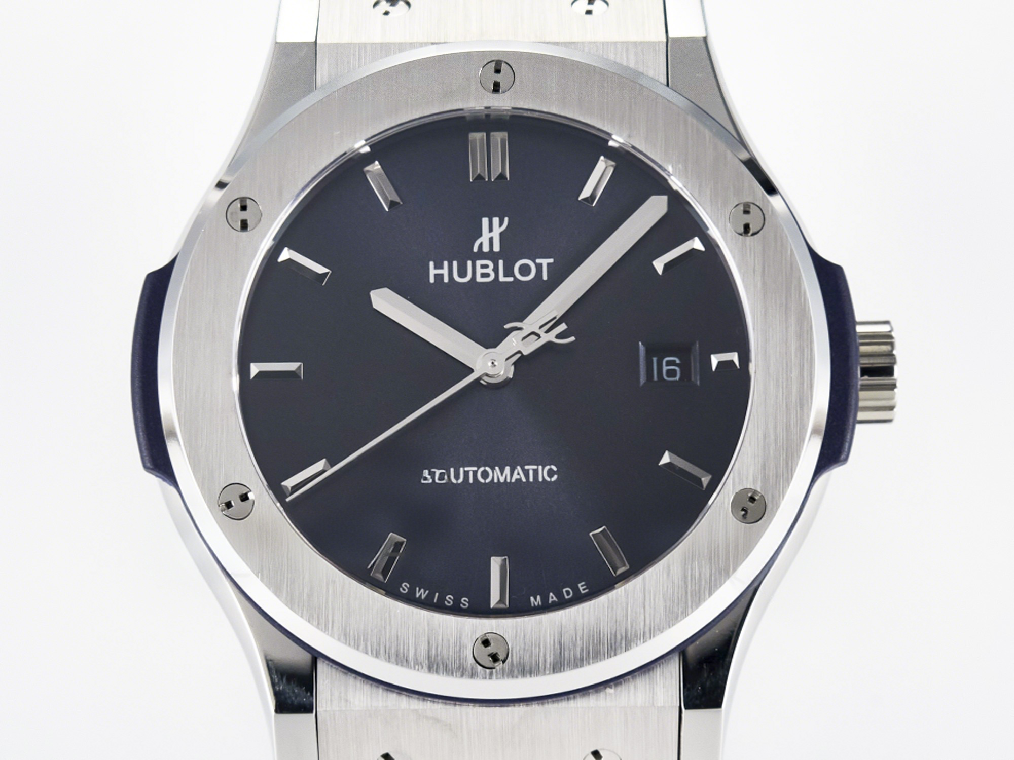 Hublot Classic Fusion Bang 42mm HBF 1:1 Best Edition Blue Dial on Blue Leather Strap A2892-fasswatch