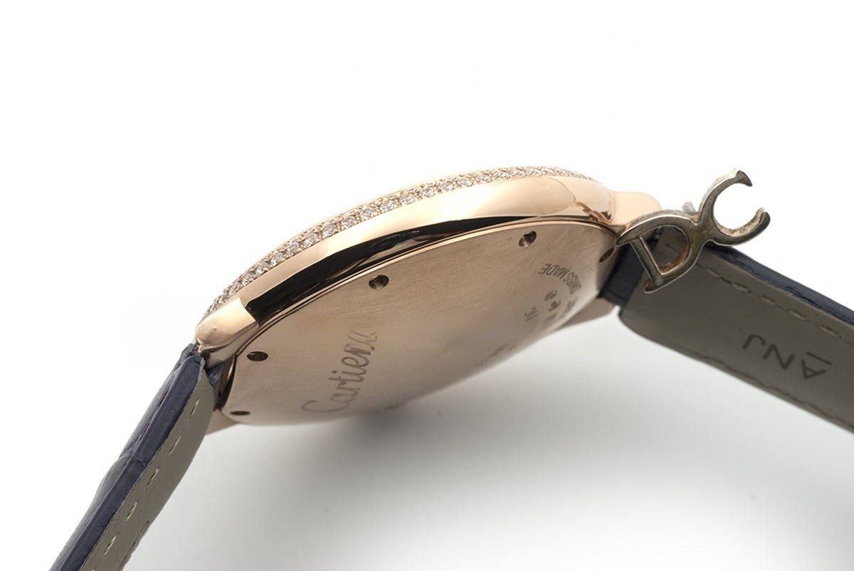 Ballon Bleu de Cartier 36mm White Dial in Rose Gold with Diamonds-fasswatch