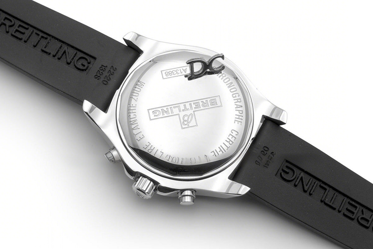 Breitling Colt Chronograph 44mm White Dial in Steel on Black Rubber Strap-fasswatch