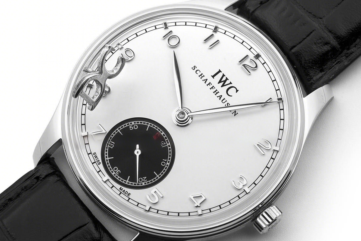 IWC Portuguese Hand Wound Eight Days IW545405 White Dial in Steel-fasswatch