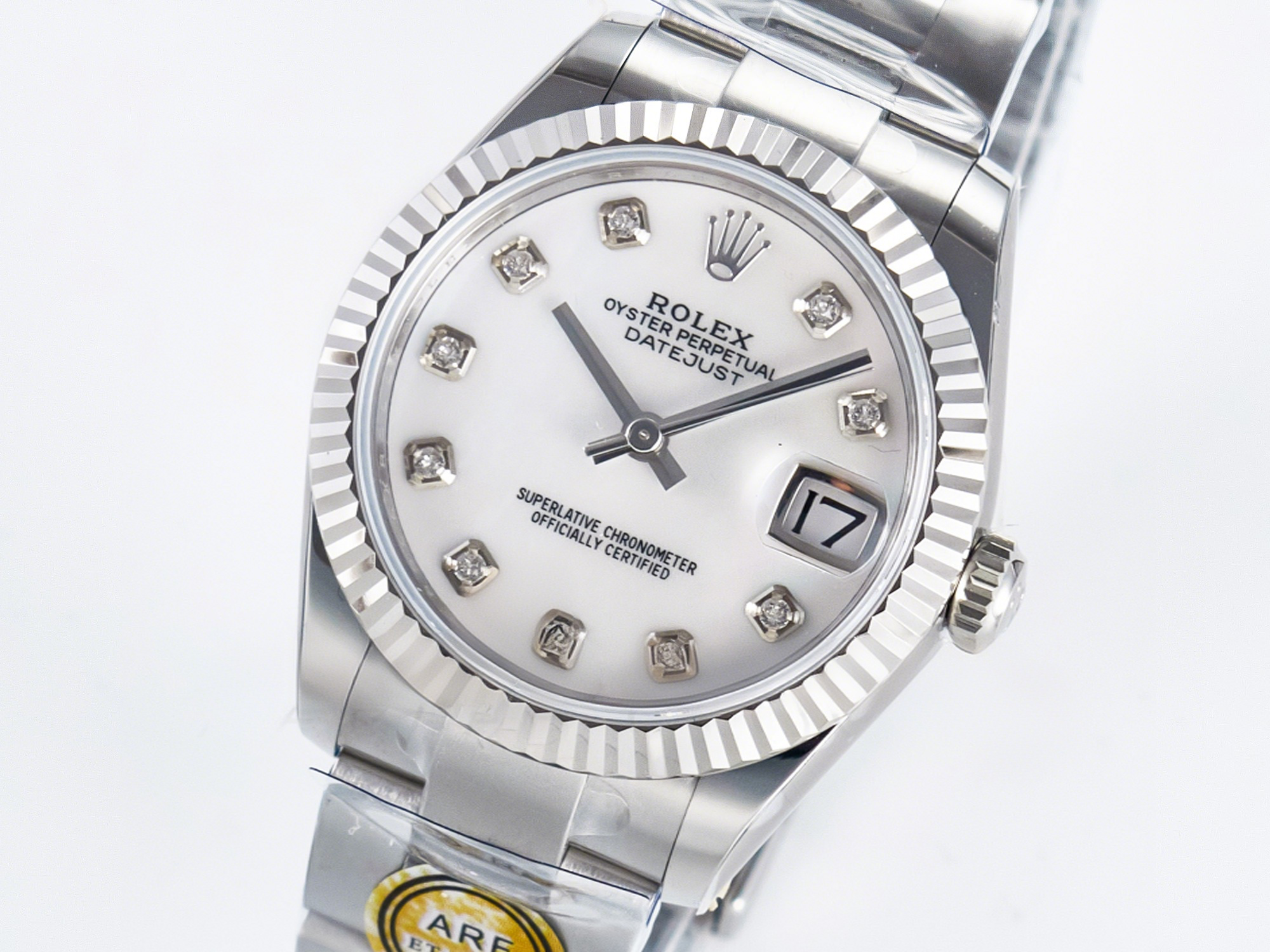 Rolex DateJust 31 278274 ARF 1:1 Best Edition 904L Steel White MOP Diamonds Dial on SS Oyster Bracelet ETA 2688-fasswatch