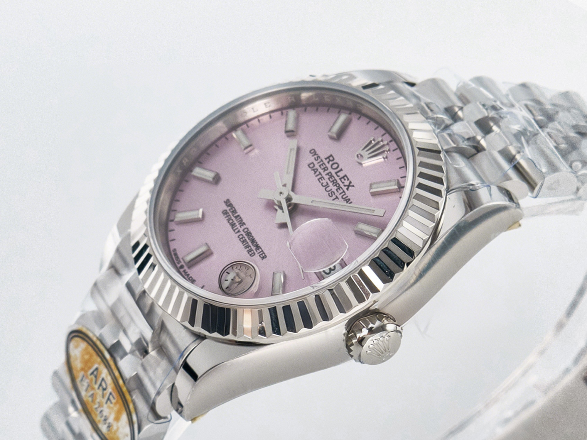 Rolex DateJust 31 278274 ARF 1:1 Best Edition 904L Steel Pink Dial Stick Marker on SS Jubilee Bracelet ETA 2688-fasswatch