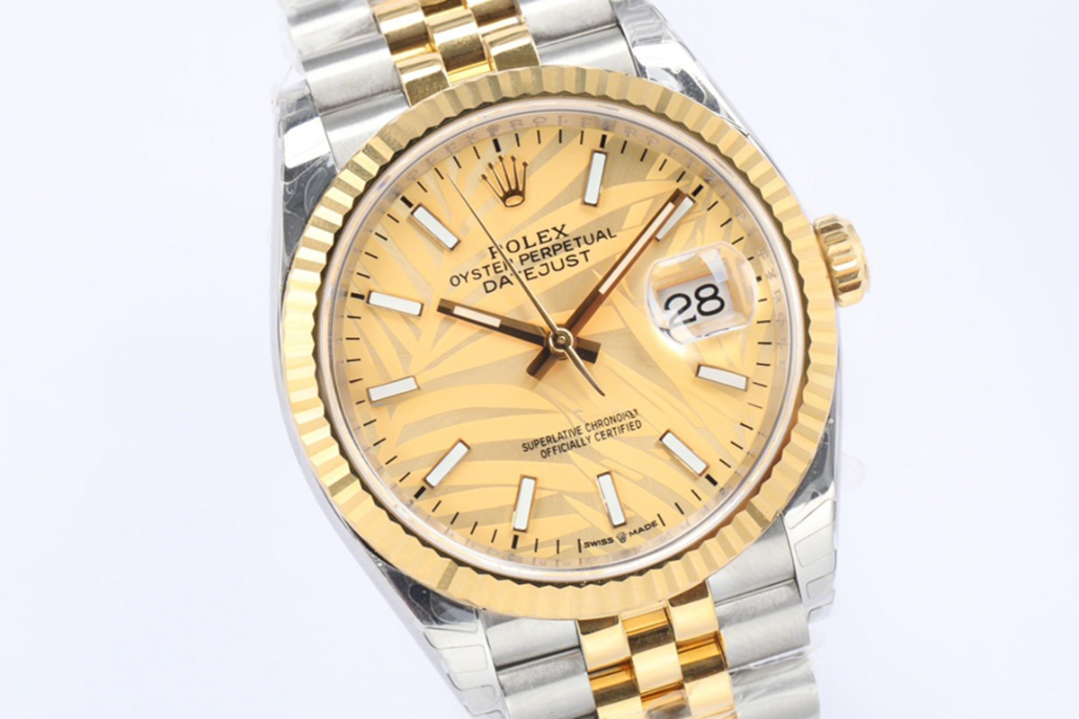 Rolex Datejust 36 126233 Golden Dial in Steel/Yellow Gold on Jubilee Bracelet-fasswatch