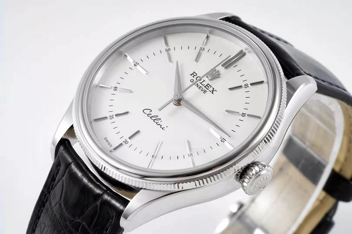 Rolex Cellini Time 50509 White Dial with Stick Marker in White Gold-fasswatch