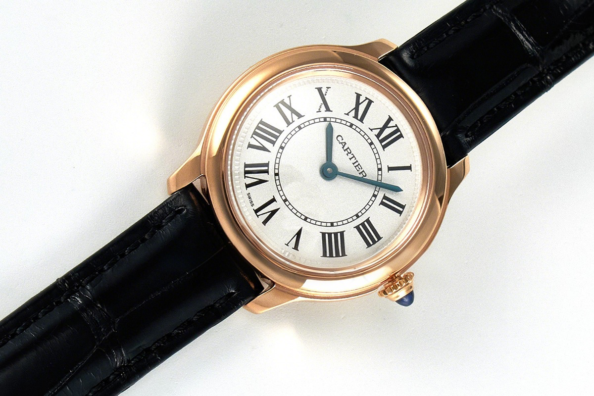 Cartier Ronde Must De Cartier 29mm White Dial in Rose Gold-fasswatch