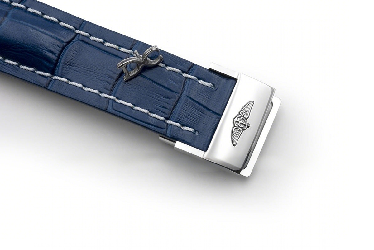 Breitling Colt Chronograph 44mm Blue Dial in Steel on Leather Strap-fasswatch