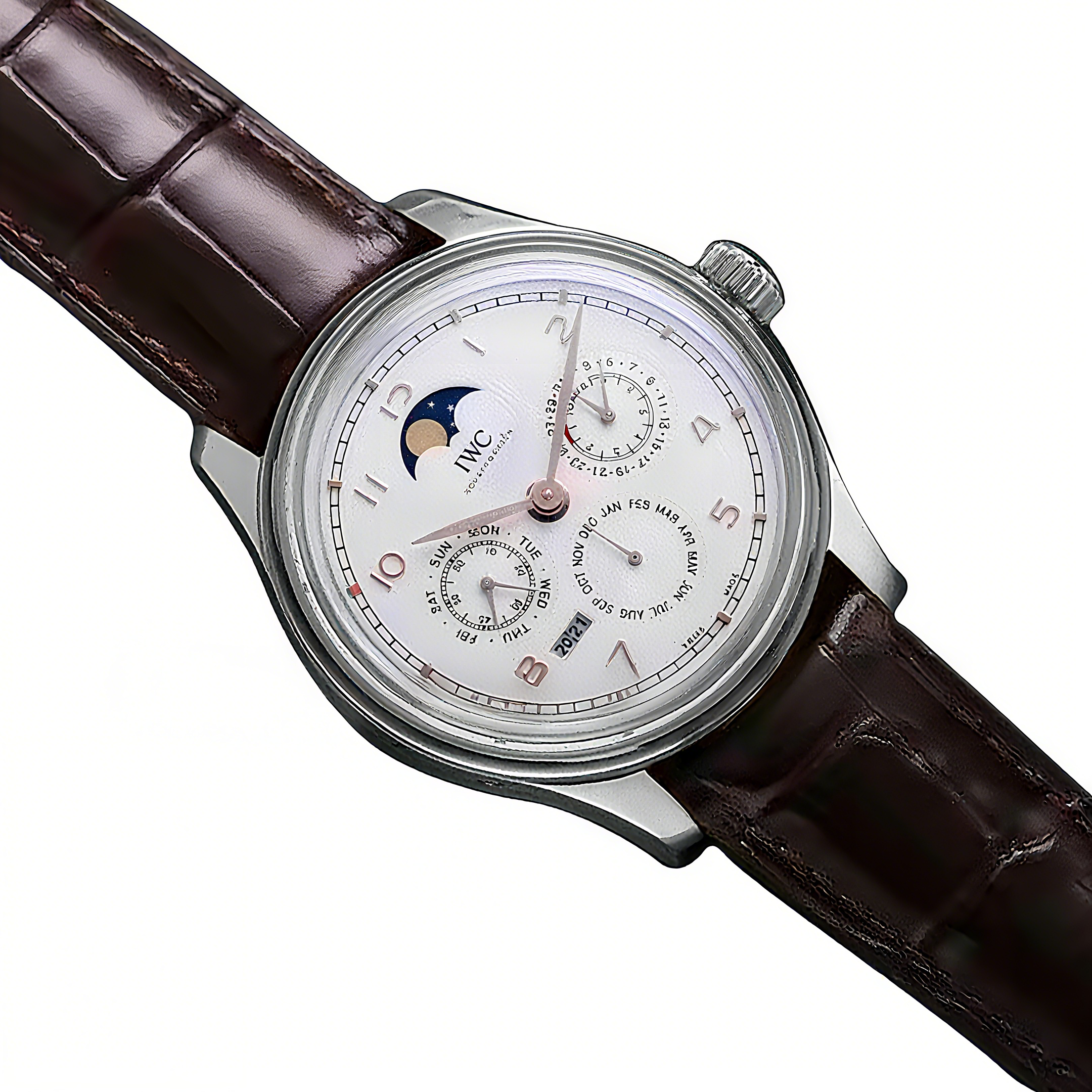 IWC Portugieser Perpetual Calendar IW5033 White Dial in White Gold/Rose Gold-fasswatch