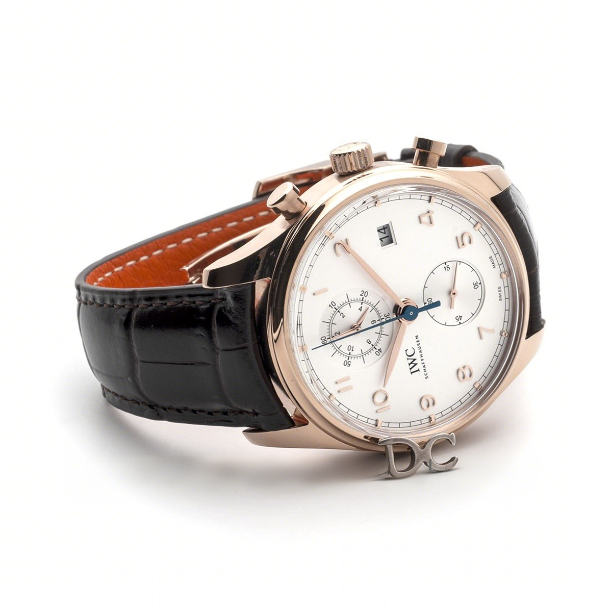 IWC Portugieser Chronograph Classic IW3903 White Dial in Rose Gold-fasswatch