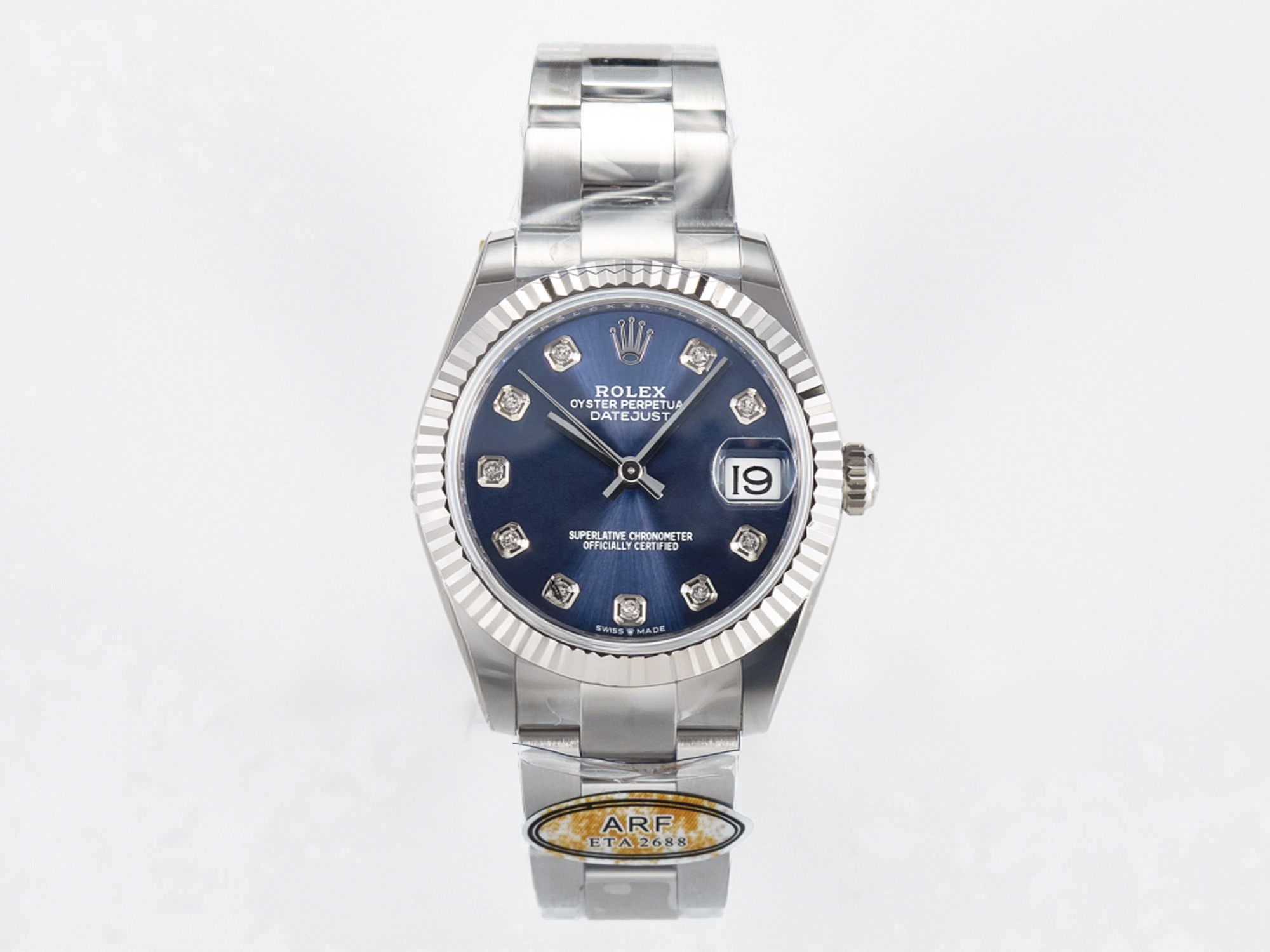 Rolex DateJust 31 278274 ARF 1:1 Best Edition 904L Steel Blue Diamonds Dial on SS Oyster Bracelet ETA 2688-fasswatch