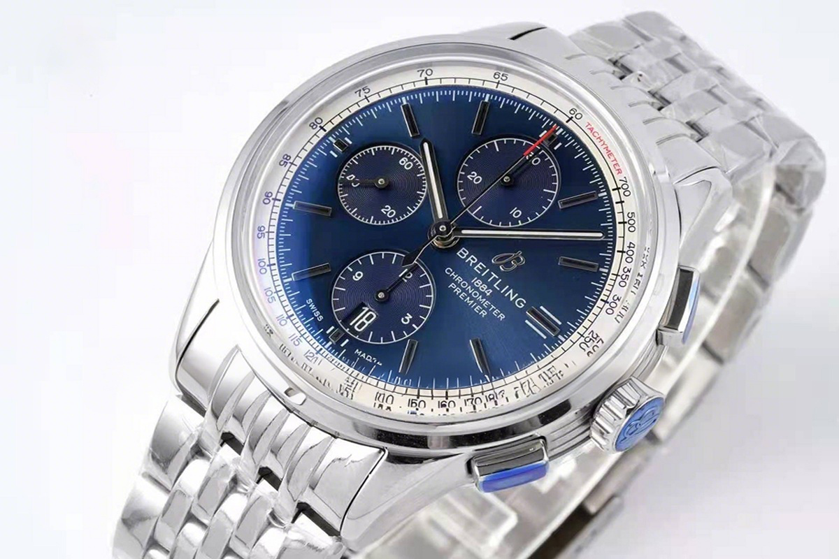 Breitling Premier Chronograph 42 Blue Dial Ref: A13315351C1A1-fasswatch