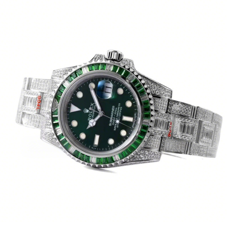 Rolex Submariner 116610LV Hulk with Diamond Bezel-fasswatch