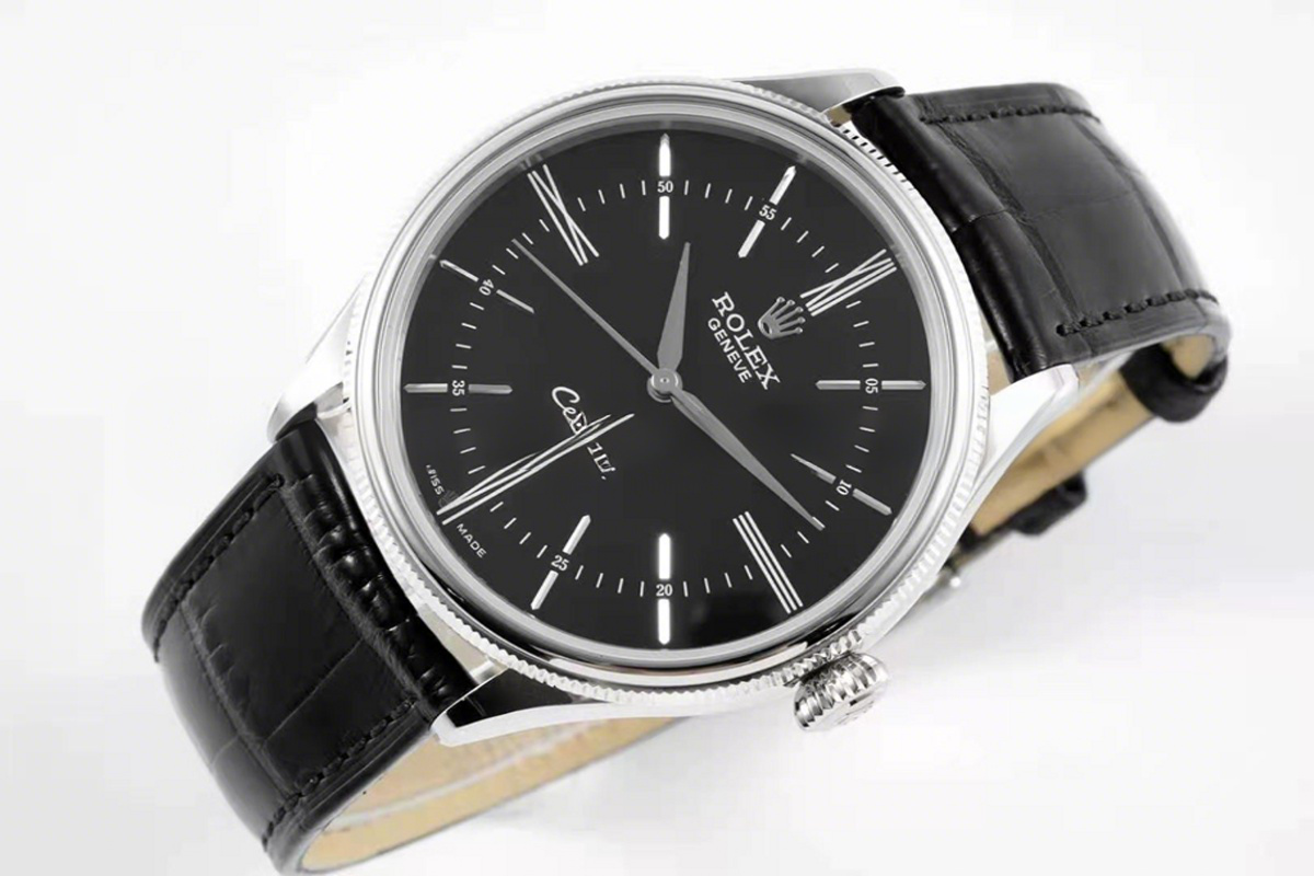 Rolex Cellini Time 50509 Black Dial with Roman Marker in White Gold-fasswatch