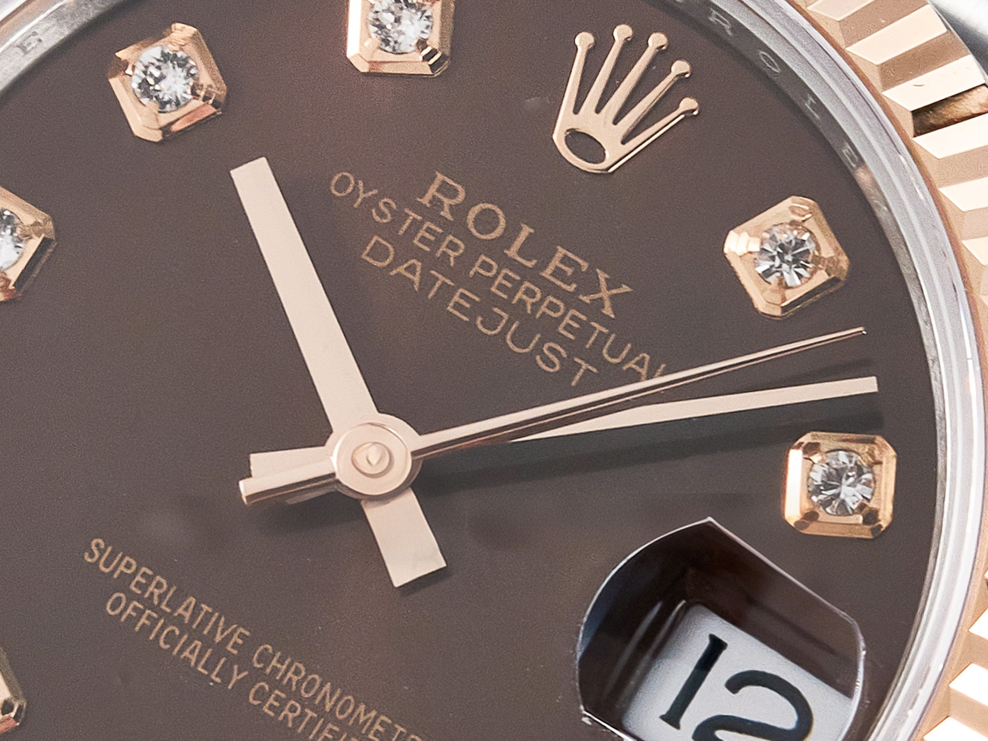 Rolex DateJust 31 278271 ARF 1:1 Best Edition 904L Steel Brown Diamonds Dial on SS/RG Jubilee Bracelet ETA 2688-fasswatch