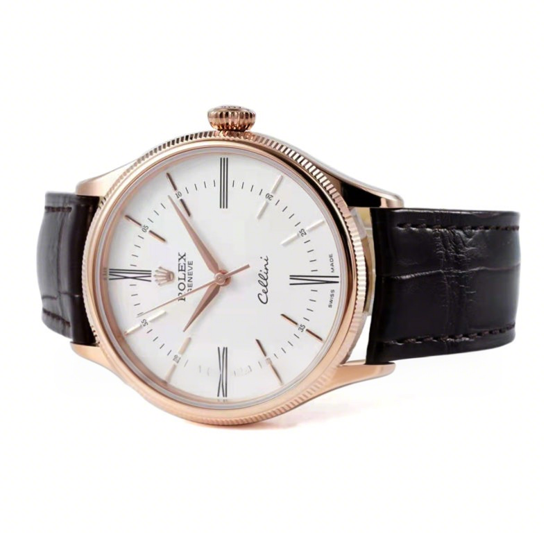 Rolex Cellini Time 50509 White Dial with Roman Marker in Rose Gold-fasswatch