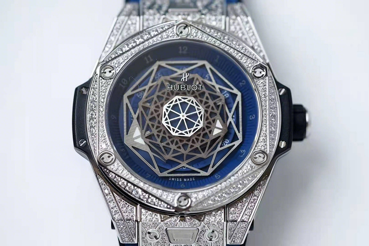 Hublot Big Bang Unico Sang Bleu Steel Pave Blue-fasswatch