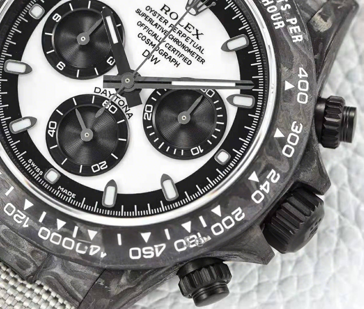 Rolex Daytona DIW Cream Carbon-fasswatch