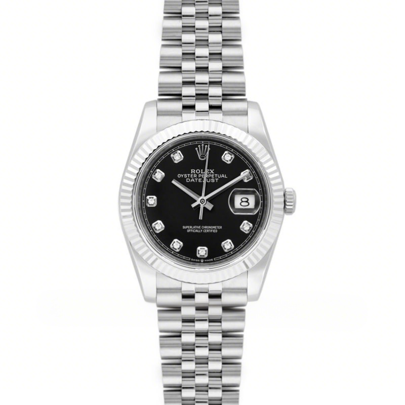 Rolex Datejust 36 116234 Black Dial with Diamond Markers-fasswatch