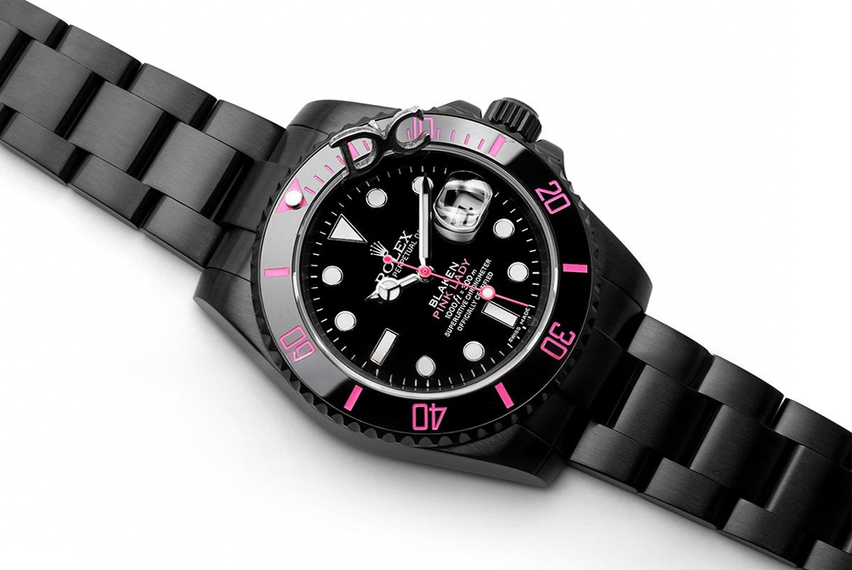 Rolex Blaken Submariner Pink Lady PVD Steel-fasswatch