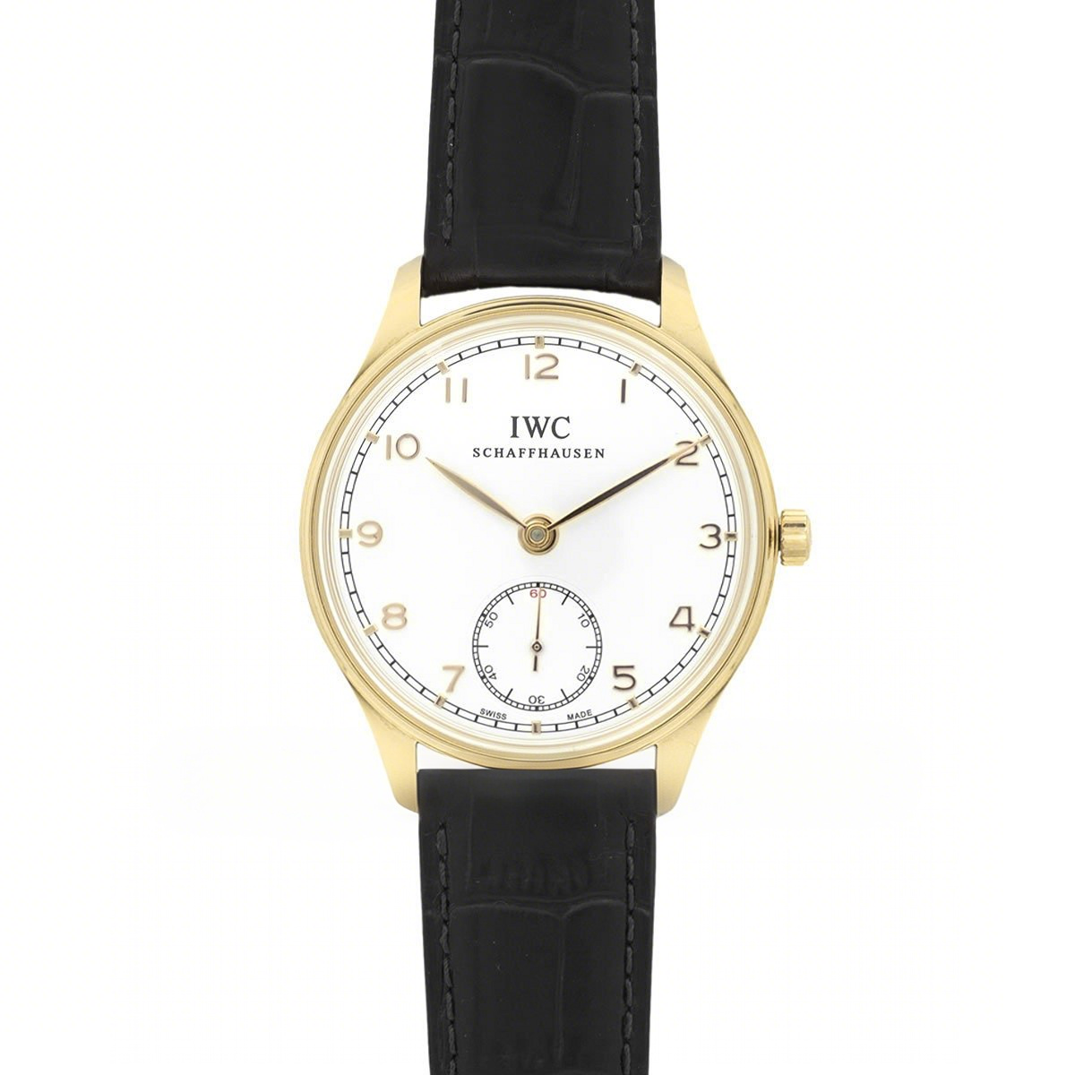 IWC Portuguese Hand Wound Eight Days IW545409 White Dial in Gold-fasswatch