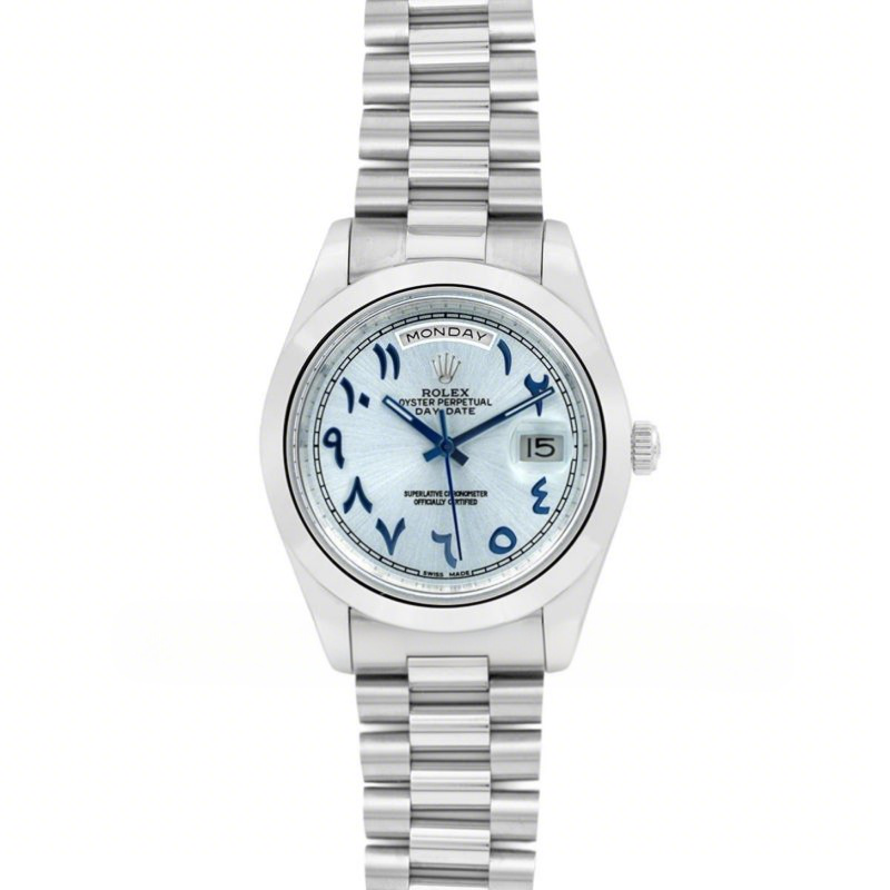 Rolex Day-Date 40 228206 Blue Dial in Steel with Arabic Markers-fasswatch