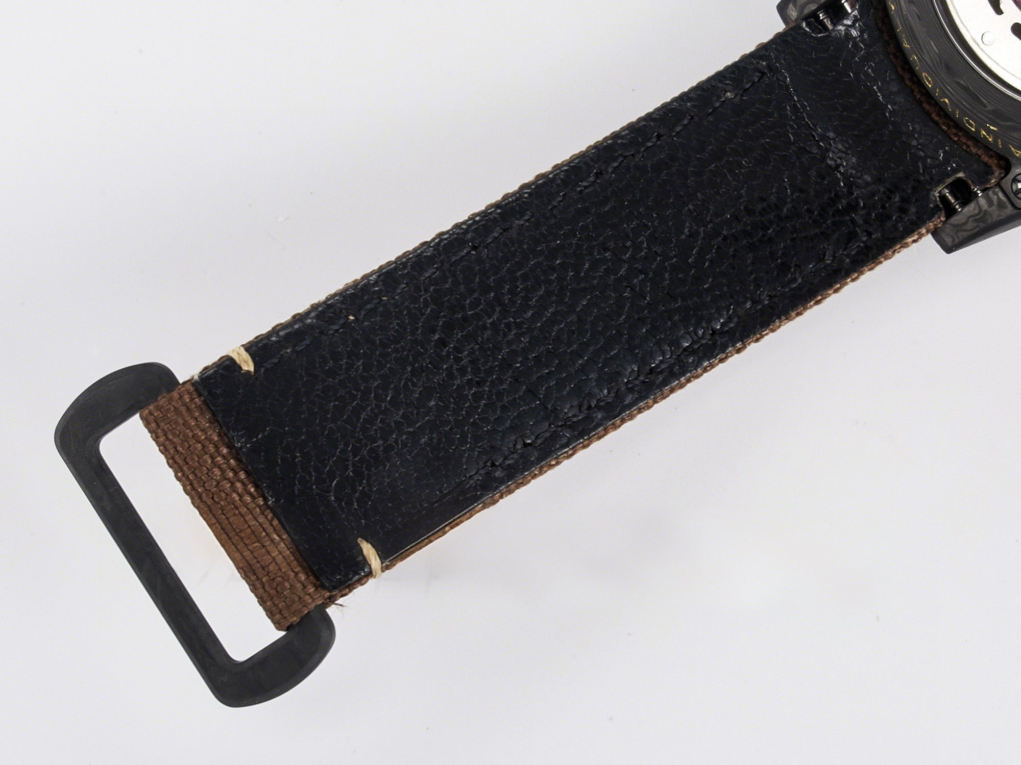 Rolex Daytona DIW Carbon Case DIWF Edition Black Dial Rainbow Diamonds Bezel on Brown Nylon Strap A7750-fasswatch