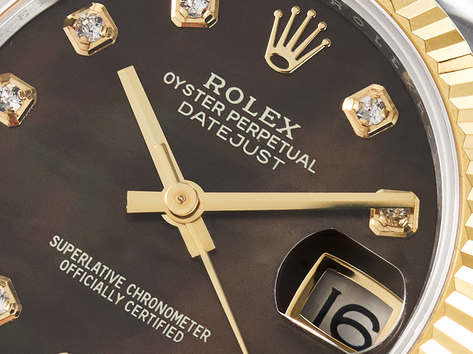 Rolex DateJust 31 278273 ARF 1:1 Best Edition 904L Steel Brown Diamonds Dial on SS/YG Jubilee Bracelet ETA 2688-fasswatch
