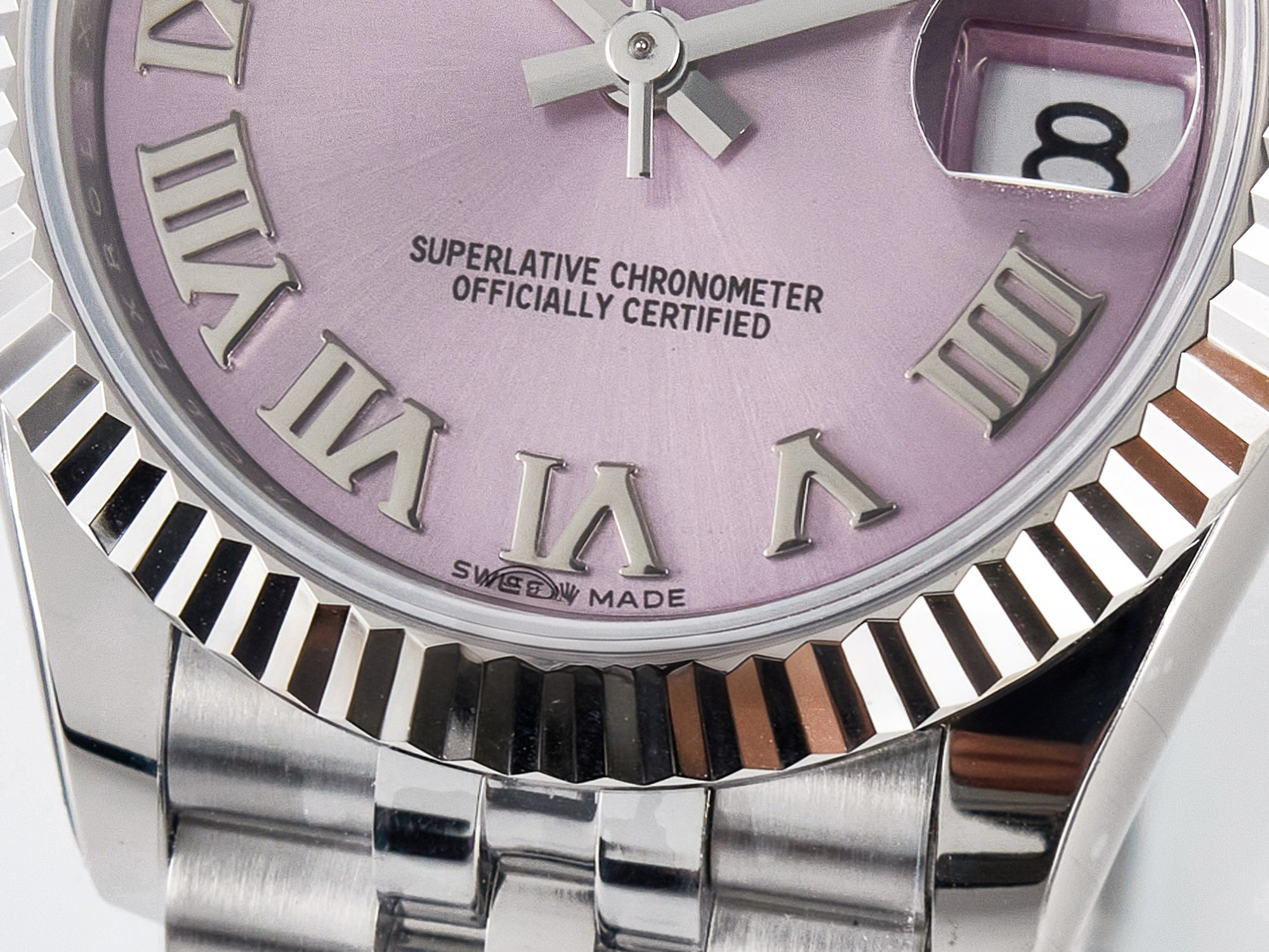Rolex DateJust 31 278274 ARF 1:1 Best Edition 904L Steel Pink Roman Dial on SS Jubilee Bracelet ETA 2688-fasswatch