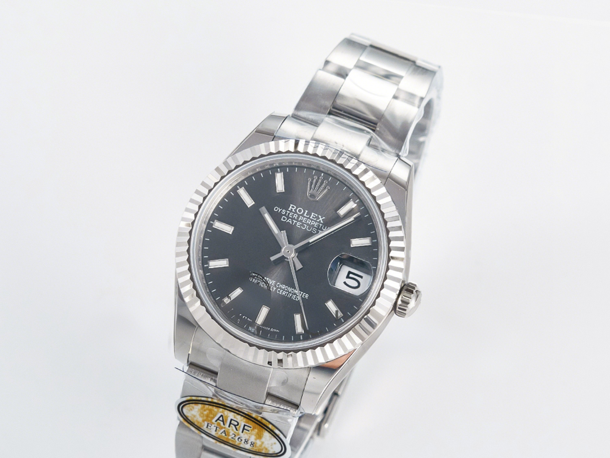 Rolex DateJust 31 278274 ARF 1:1 Best Edition 904L Steel Gray Dial Stick Marker on SS Oyster Bracelet ETA 2688-fasswatch