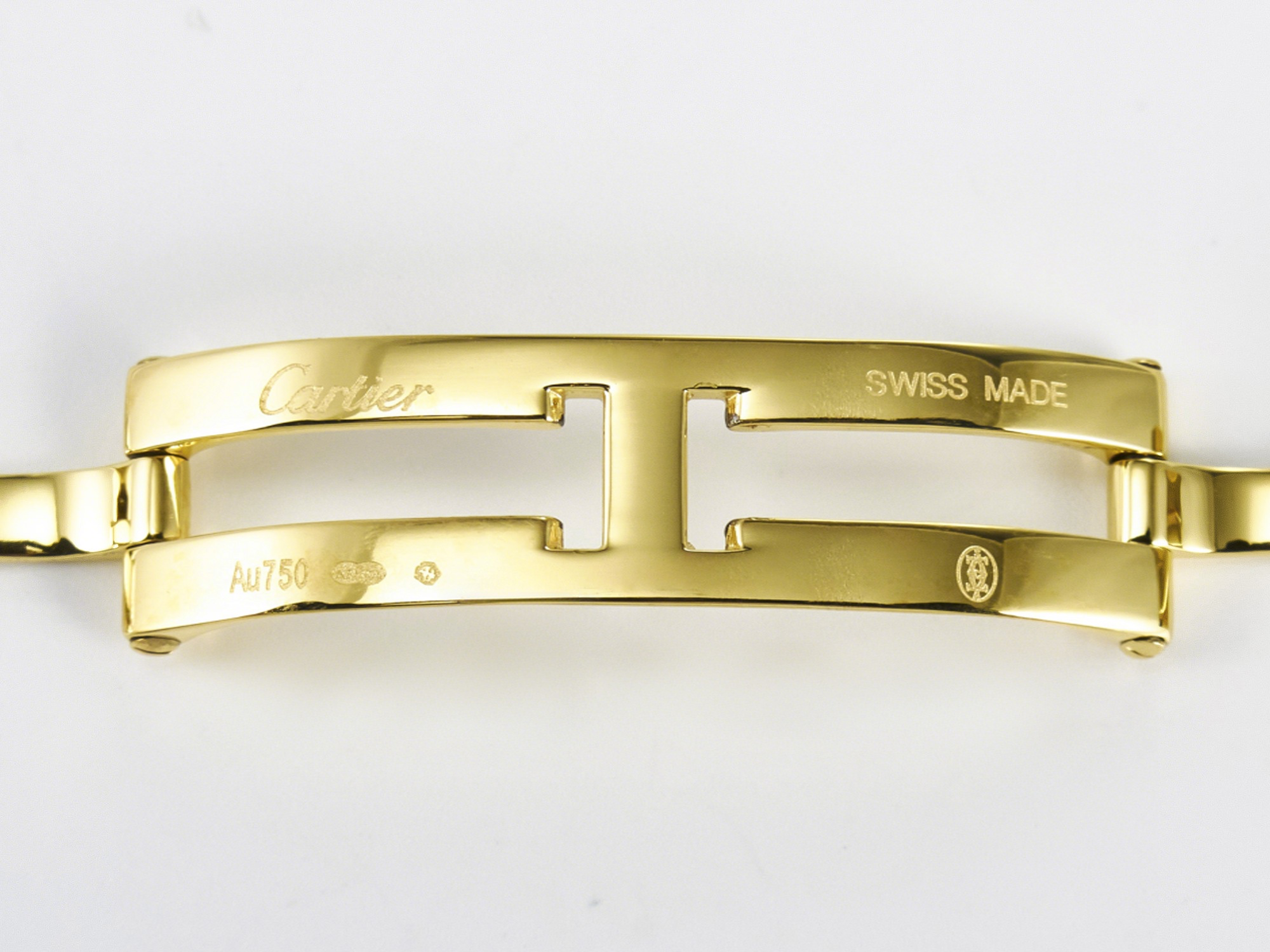 Cartier Panthère Secrete Ladies 22mm YG 8848F 1:1 Best Edition White Dial on YG Bracelet Ronda Quartz-fasswatch