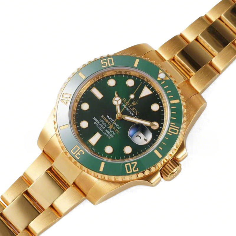 Rolex Submariner 116613LV ‘Watchvice Edition’ Hulk in Yellow Gold-fasswatch