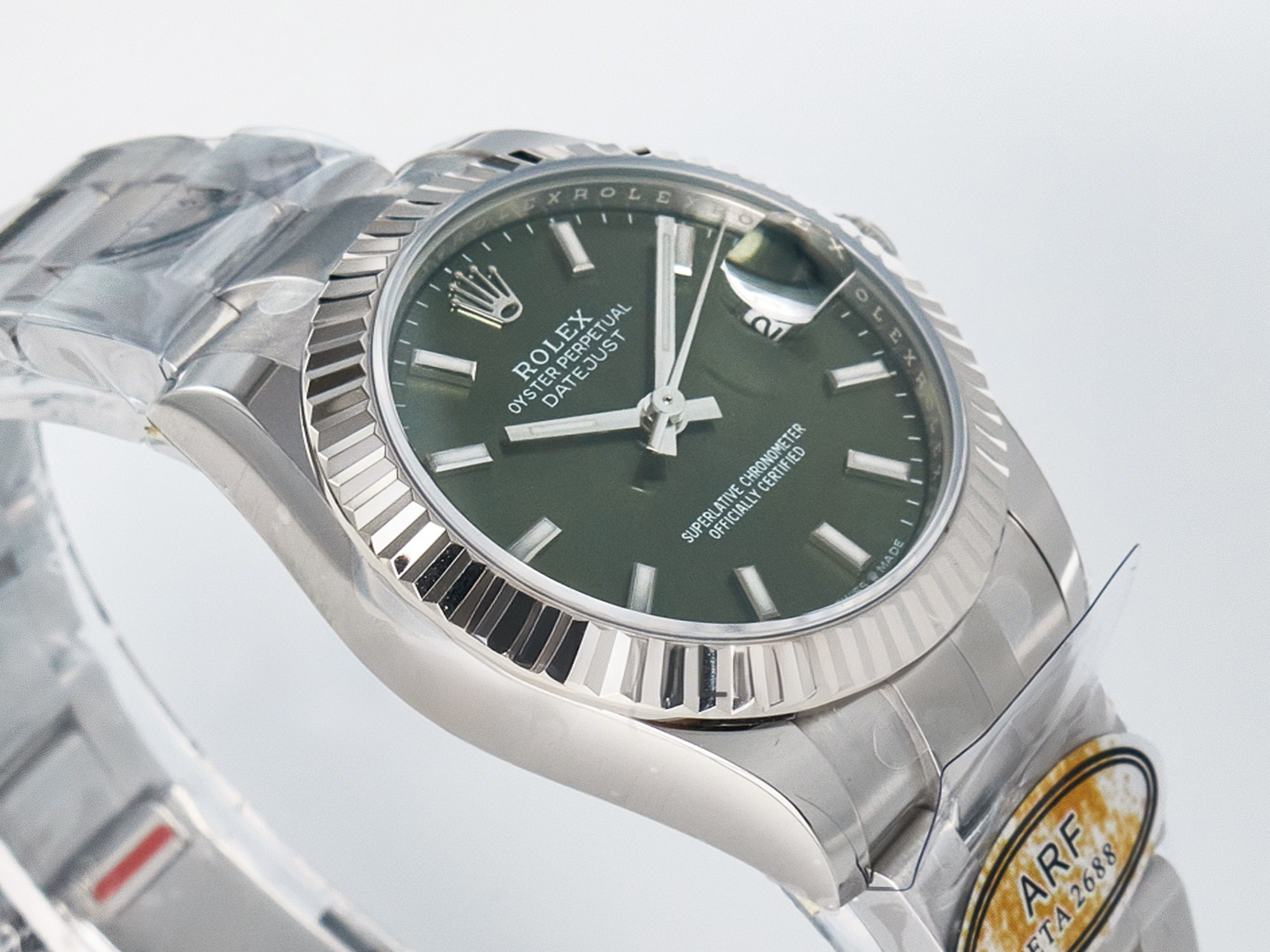 Rolex DateJust 31 278274 ARF 1:1 Best Edition 904L Steel Green Dial Stick Marker on SS Oyster Bracelet ETA 2688-fasswatch