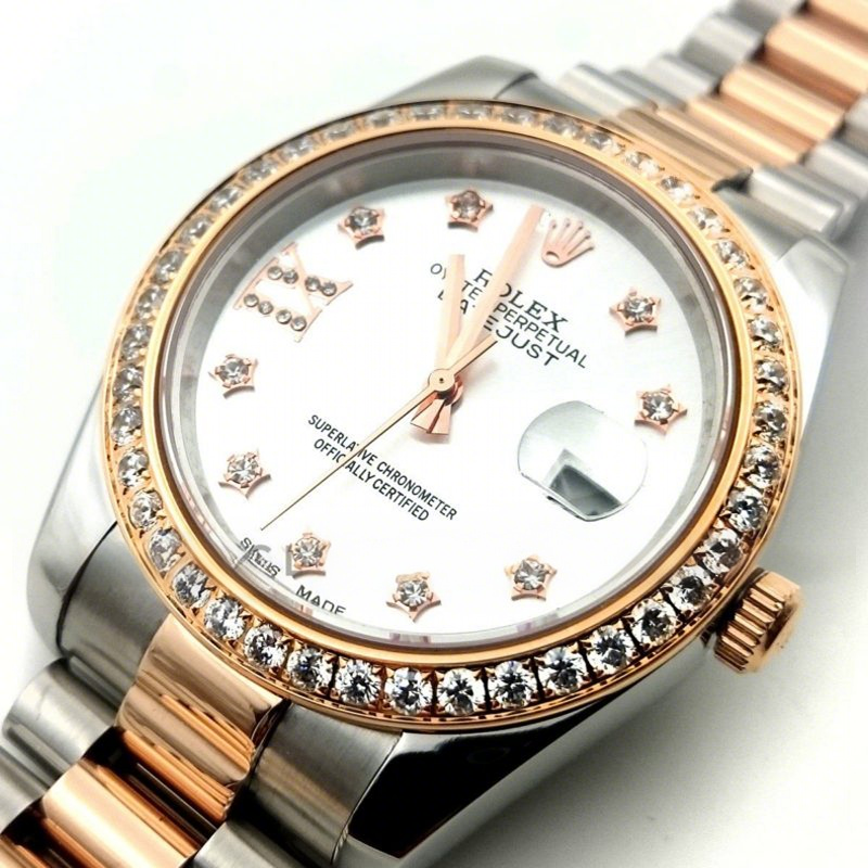 Rolex DateJust 116233 Steel / Rose Gold with Diamonds-fasswatch