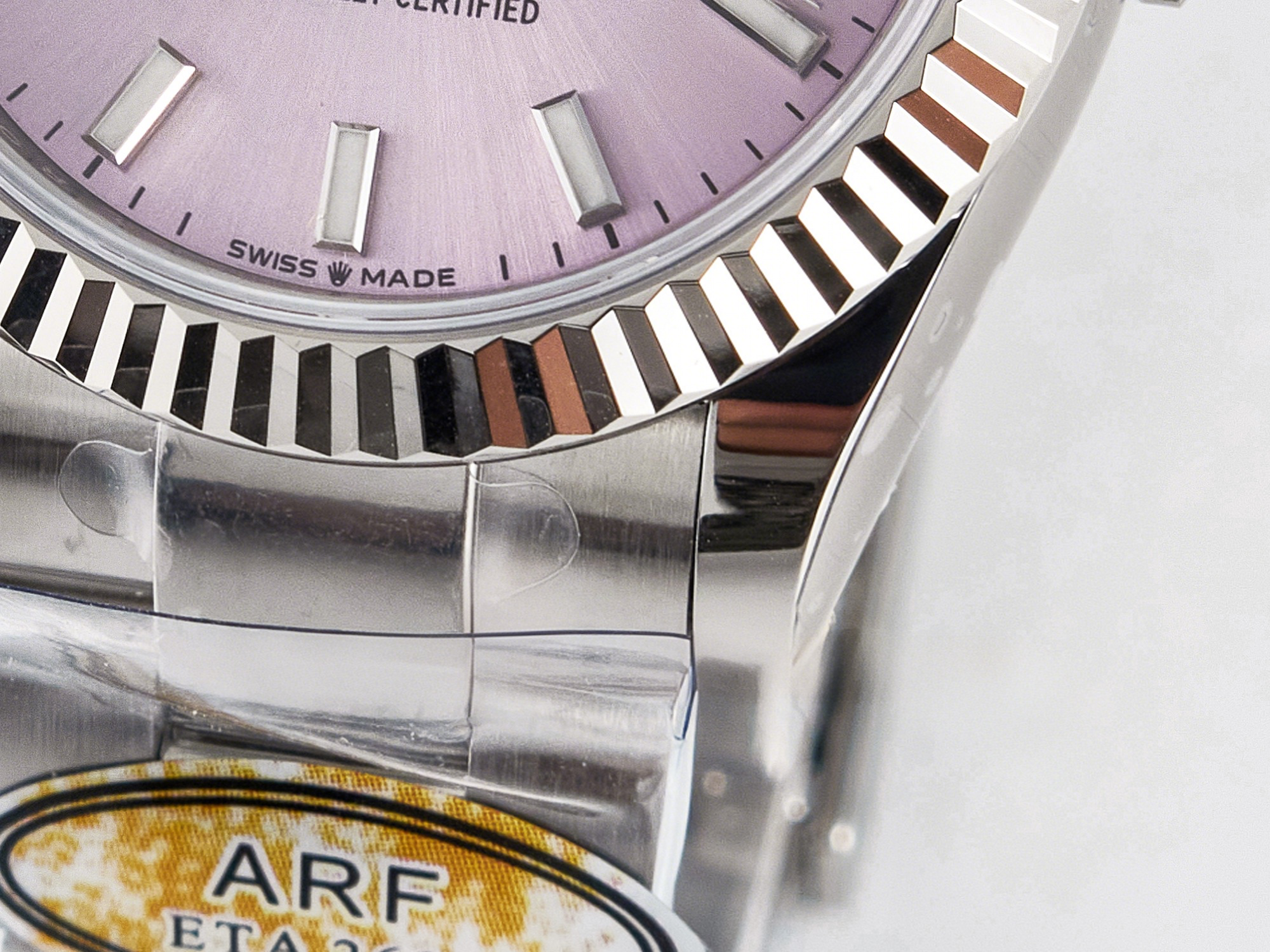 Rolex DateJust 31 278274 ARF 1:1 Best Edition 904L Steel Pink Dial Stick Marker on SS Oyster Bracelet ETA 2688-fasswatch