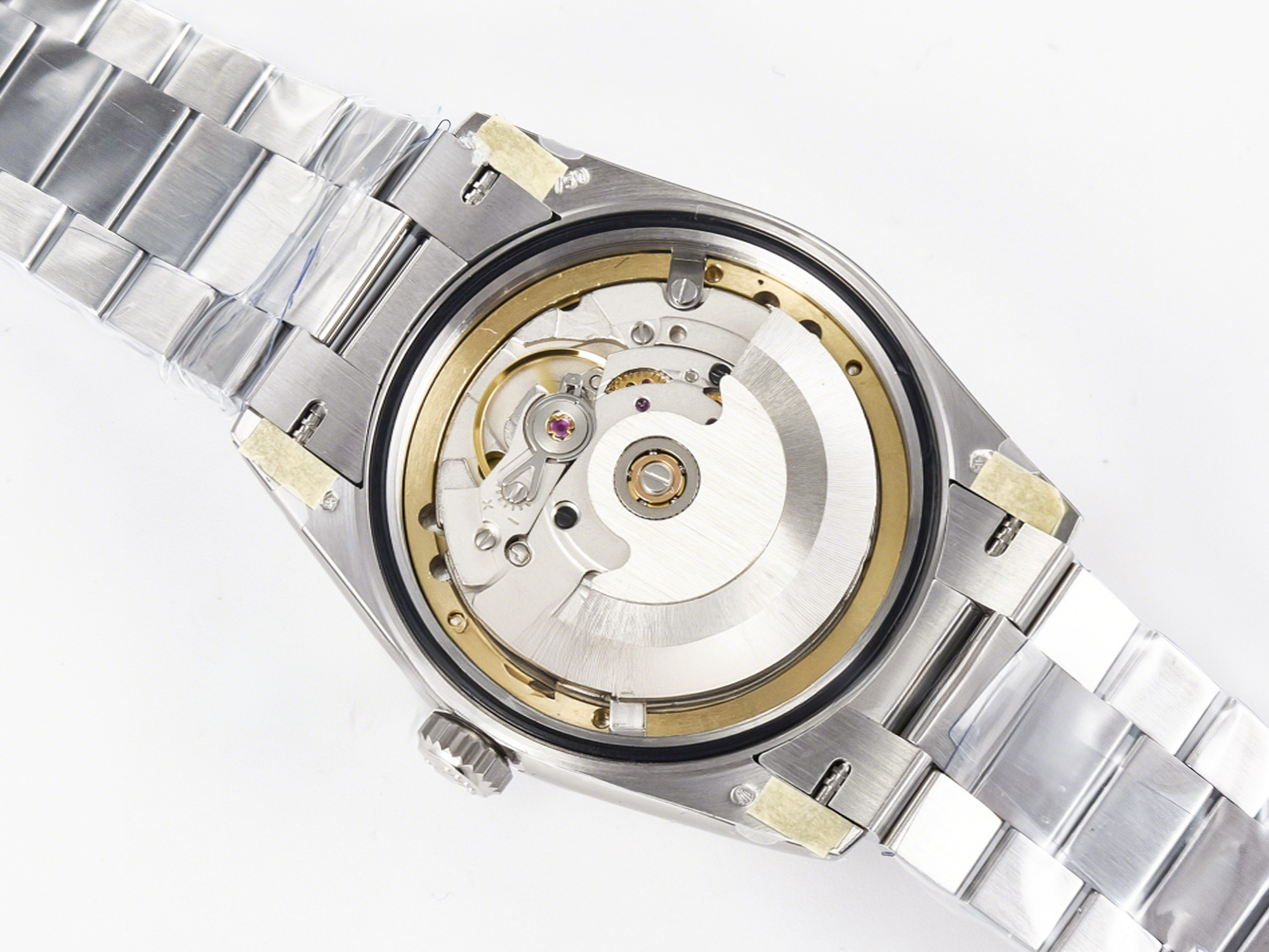 Rolex Daydate 128239 36mm Colour Jigsaw Puzzle SS QHF Best Edition Turquoise Blue Dial on SS President Bracelet A2834-fasswatch