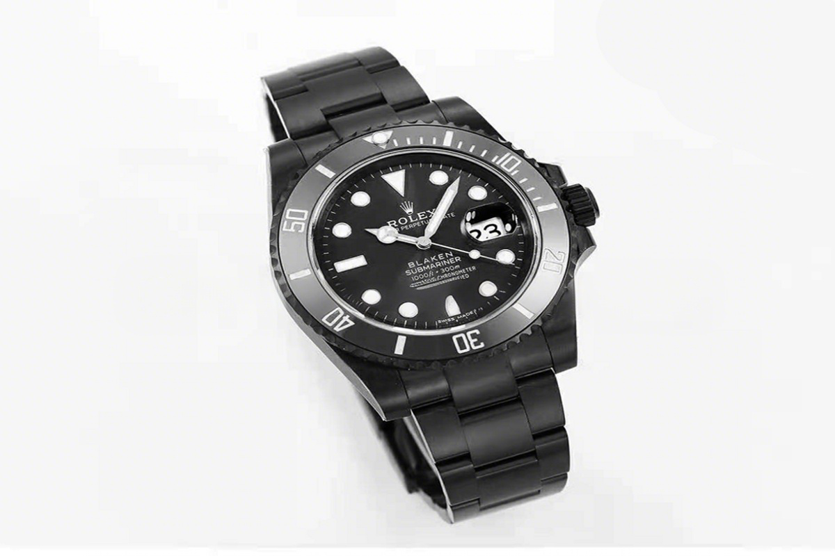 Rolex Blaken Submariner 116610 Black Dial in DLC-fasswatch