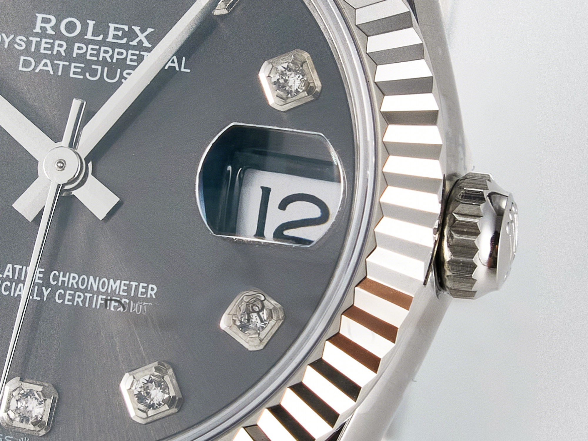 Rolex DateJust 31 278274 ARF 1:1 Best Edition 904L Steel Gray Diamonds Dial on SS Jubilee Bracelet ETA 2688-fasswatch
