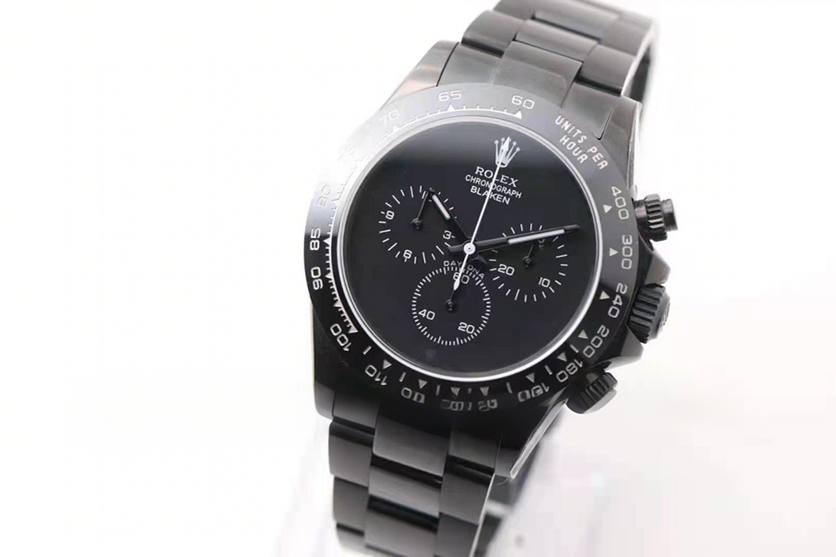 Rolex Daytona Blaken Matt Black-fasswatch