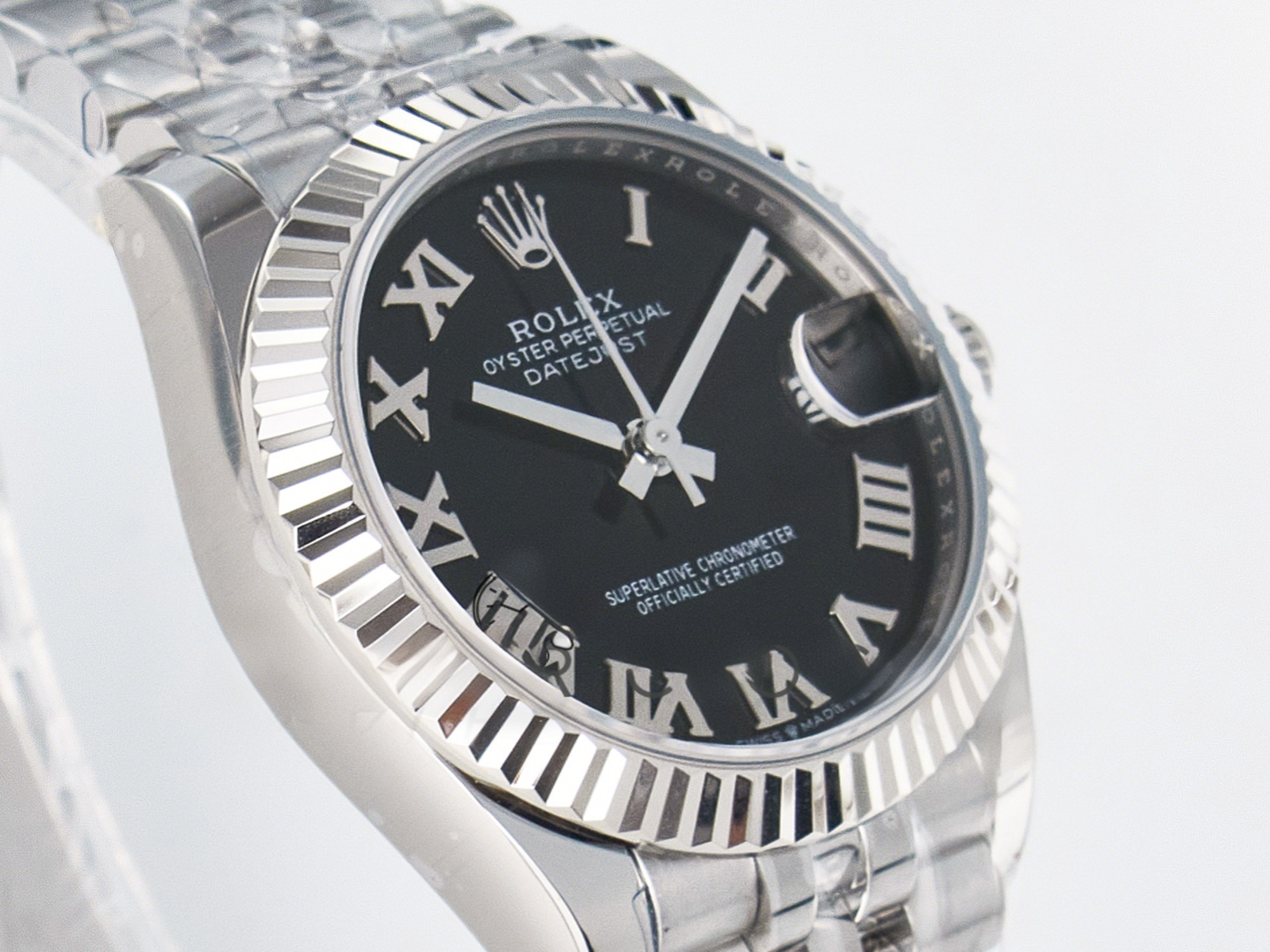 Rolex DateJust 31 278274 ARF 1:1 Best Edition 904L Steel Black Roman Dial on SS Jubilee Bracelet ETA 2688-fasswatch