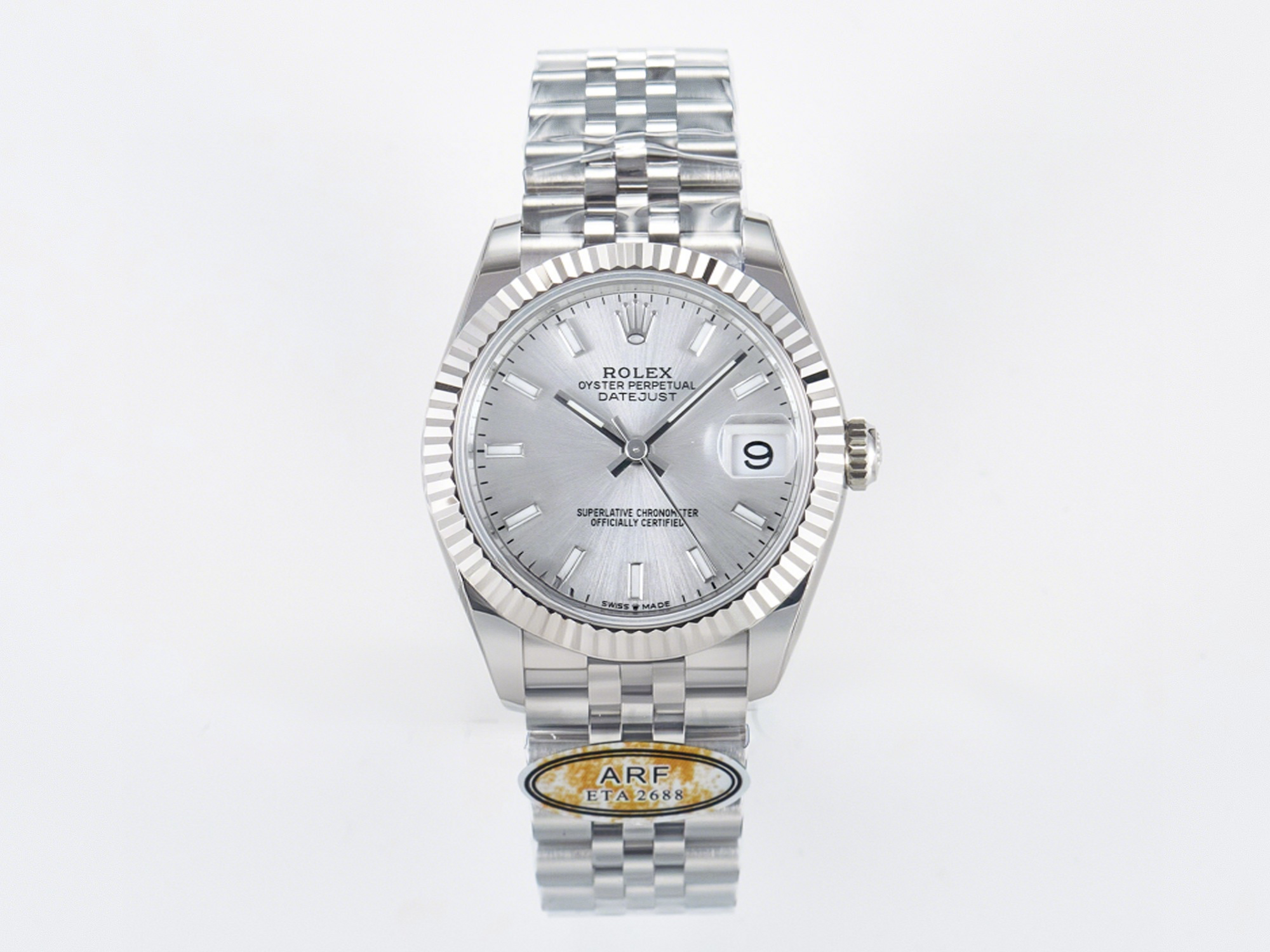 Rolex DateJust 31 278274 ARF 1:1 Best Edition 904L Steel Silver Dial Stick Marker on SS Jubilee Bracelet ETA 2688-fasswatch