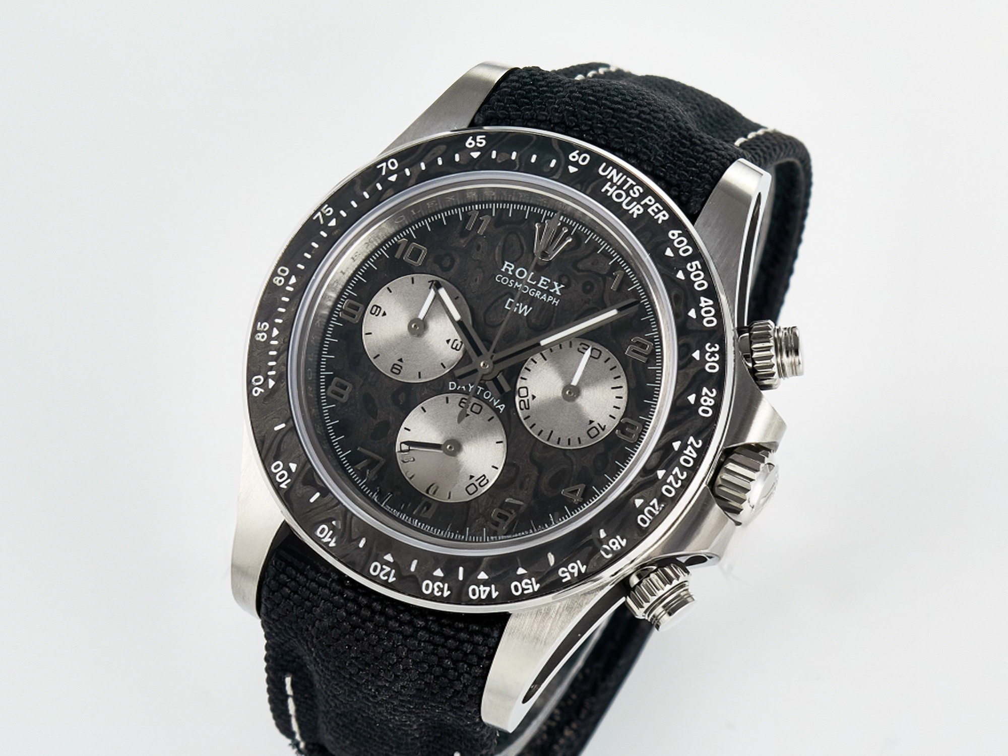 Rolex Daytona EXCEPTIONAL-1 DIWF Best Edition Gray Dial on Black Nylon Strap SH4130-fasswatch