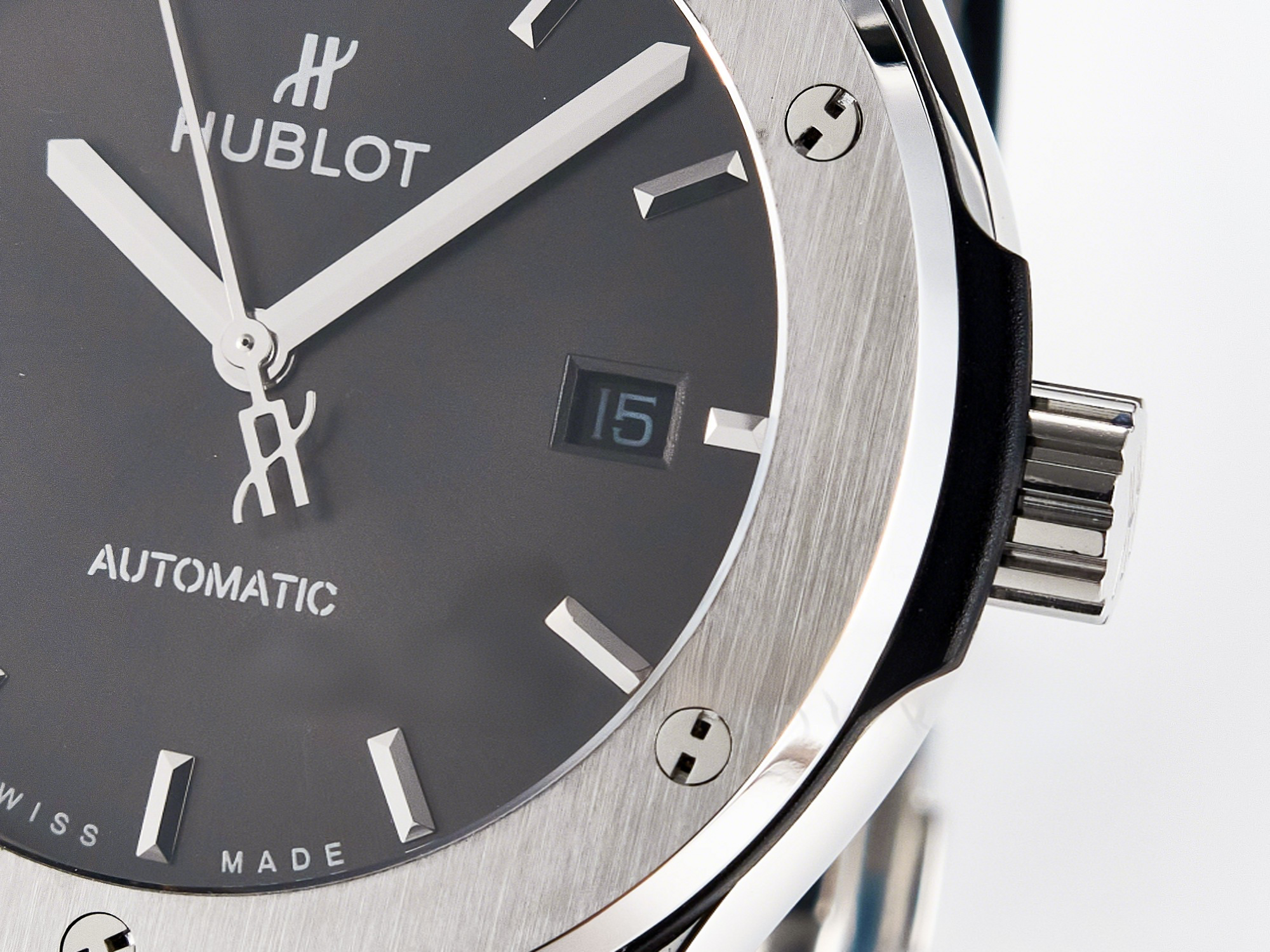 Hublot Classic Fusion Bang 42mm HBF 1:1 Best Edition Gray Dial on Gray Leather Strap A2892-fasswatch