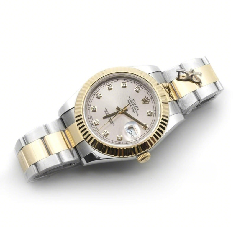 Rolex Datejust II 116333 Silver Dial in Yellow Gold/Steel with Diamond Markers-fasswatch
